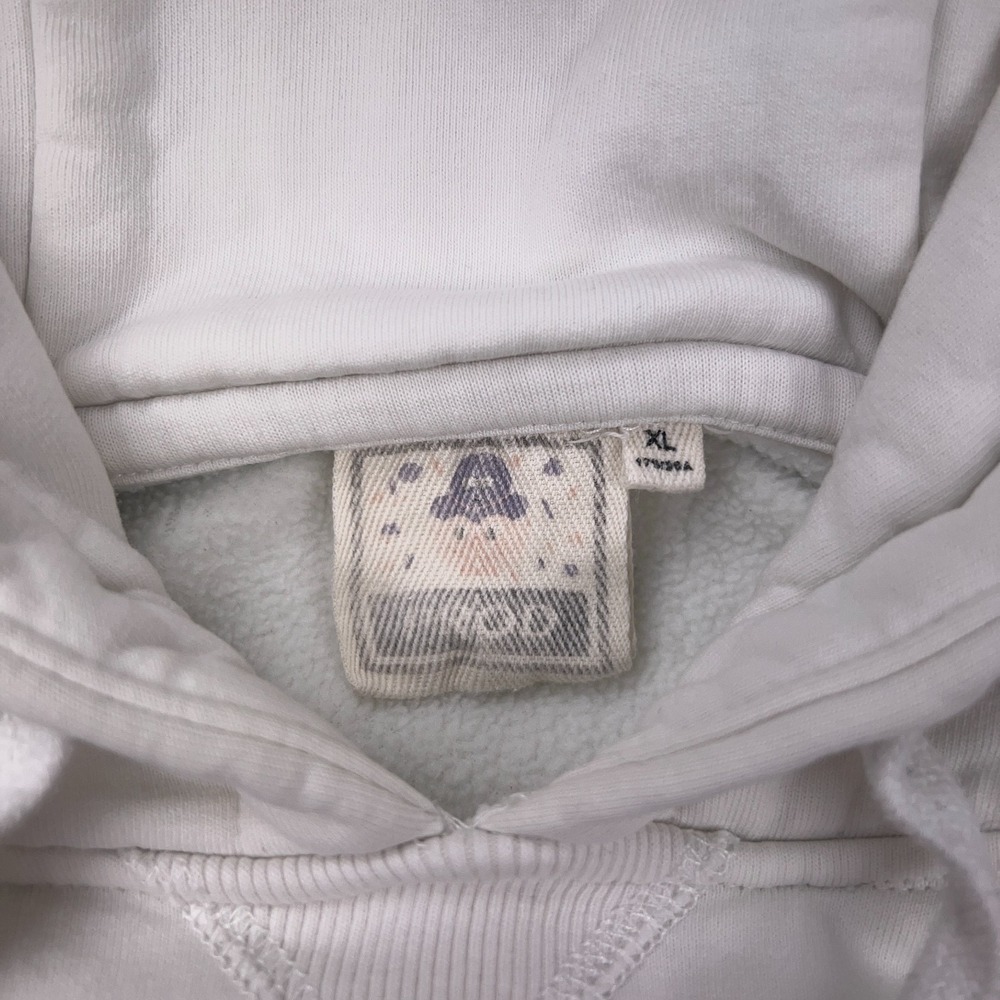 Prod Bldg Hoodie Womens XL White Japanese Chinese‎ Hooded Pullover Sweatshirt - Picture 4 of 13